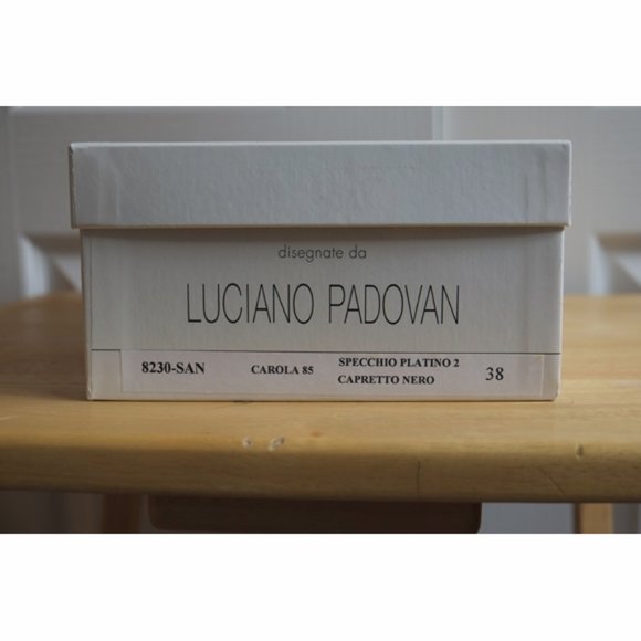 Luciano Padovan black and gold lamé leather shoes - Picture 13 of 13